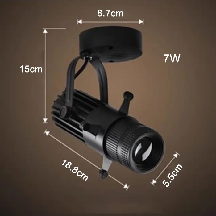20W Graphics Cut Light  5W 10W 15W LED track Spotlights Adjustable Square Shape Painting Lamp for Museum Art Gallery Church