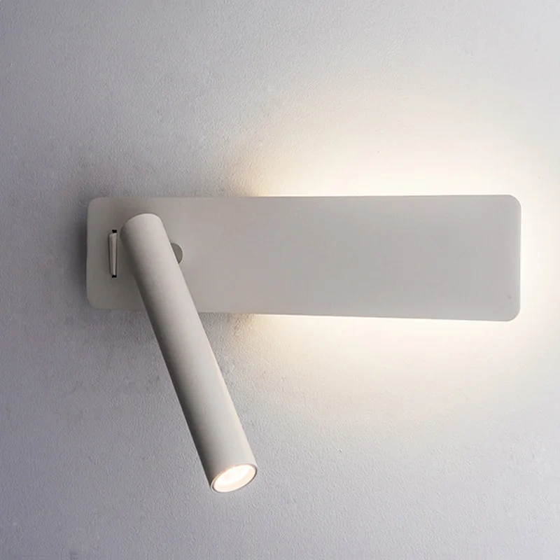 LED Wall Reading Lamp for Bedroom Hotel Minimalist Night Book Lamp Rotation Bedside Wall Sconce 3W Spot Home Lighting Fixture