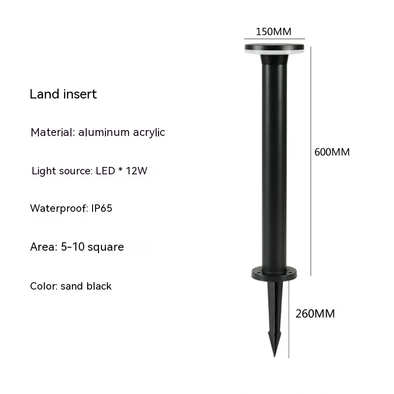 Outdoor Waterproof IP65 10W LED Lawn Lamp 30CM 60CM New Style Aluminum Pillar Garden Path Square Landscape Lawn Lights AC85-265V