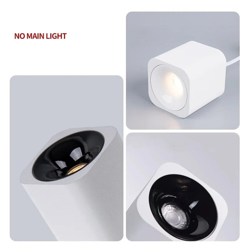 Small ceiling COB spotlights Dimmable anti-glare LED Down light 7W 10W 12W 15W 18W 20W White aluminum AC 85-265V Home business