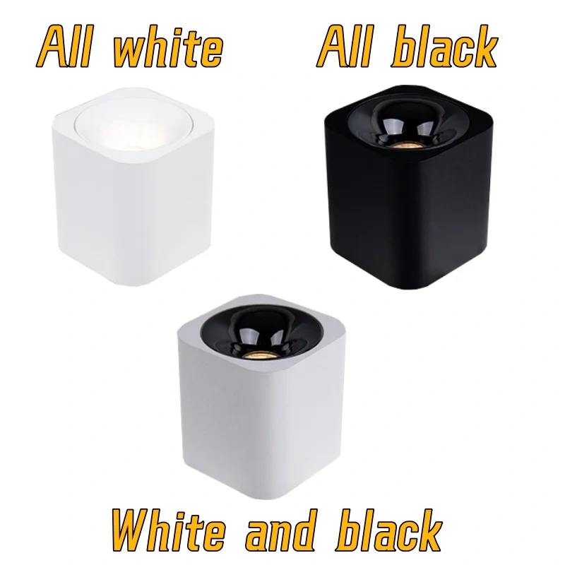 Small ceiling COB spotlights Dimmable anti-glare LED Down light 7W 10W 12W 15W 18W 20W White aluminum AC 85-265V Home business