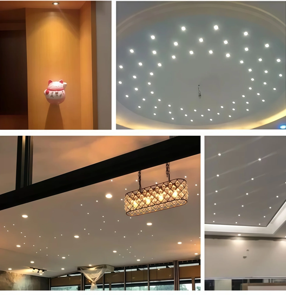 1W LED Mini Ceiling Small Spotlight Opening 20mm Recessed Hole Display Wine Background Cabinet Light 110V 220V
