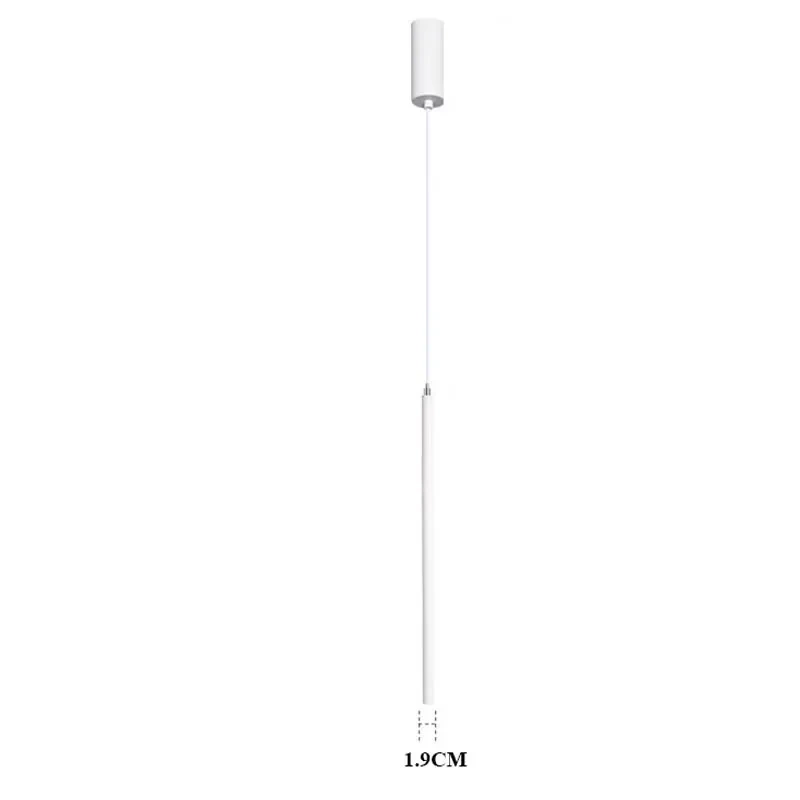 Superfine 2CM Led Pendant Lights Long Tube Hanging Lamp Kitchen Island Dining Room Table Pendant Lamp Bedroom Bedside Droplight