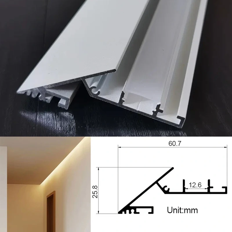 LED Embedded Aluminum Profile Led Light Bar For Interior Indoor Decor Lighting Suspended Ceiling Light Reflection Linear Lights