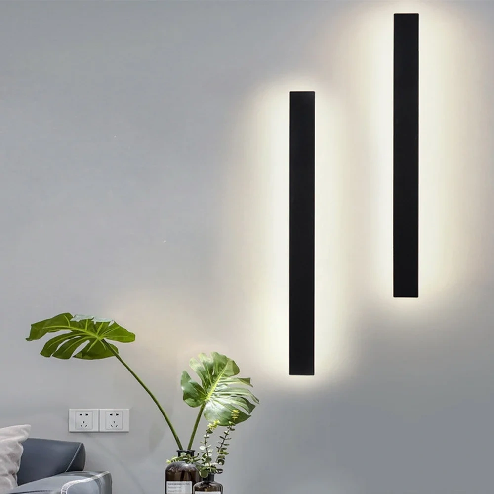 Modern Linear Wall Mount Sconce Lamp 15W 40cm Acryl Background Strip Decor Light Fixture for Bedroom Hallway Aisle Hotel Room