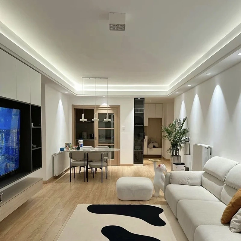 Recessed Wall LED Aluminum Profiles Ceiling Backlight Channel Lamp Gypsum Drywall Linear Strip Light