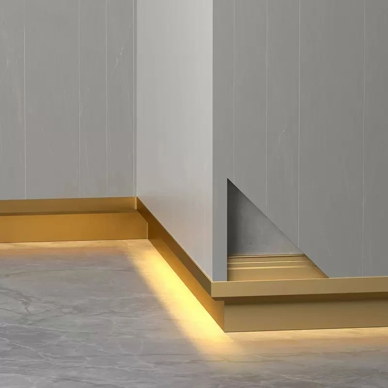 LED aluminum skirting channel for concealed architectural lighting
