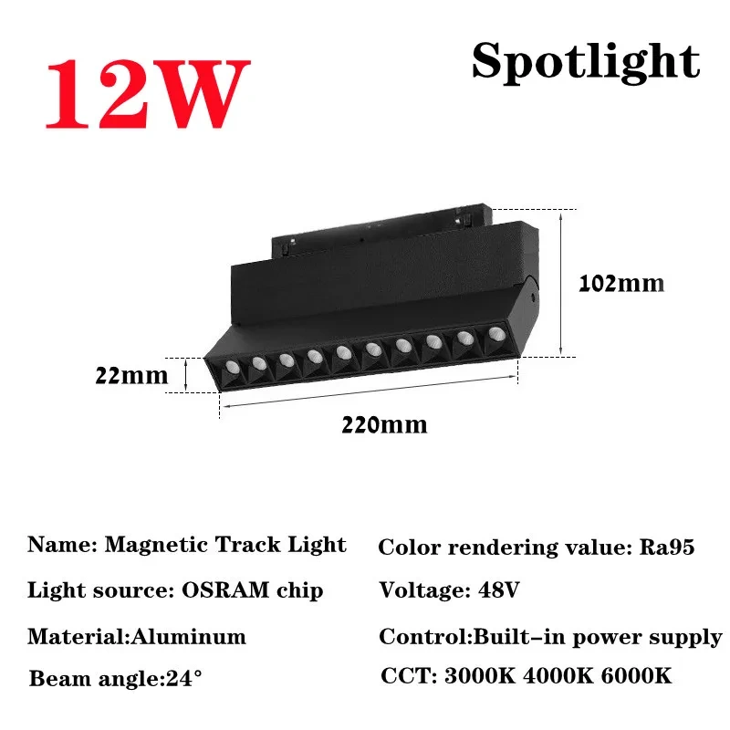 20 Modern Recessed Magnetic Track Lights design Led Lamp Magnetic Rail Ceiling System Indoor Track Lighting Spot Rail Spotlights