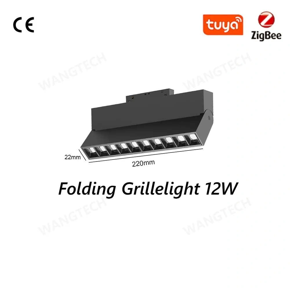 M20 Magnetic Track Light DC48V Aluminum Rail Led Flood Grille Spot Home Tuya Zigbee Assistant Alexa Or 3000/4000/6000K Black