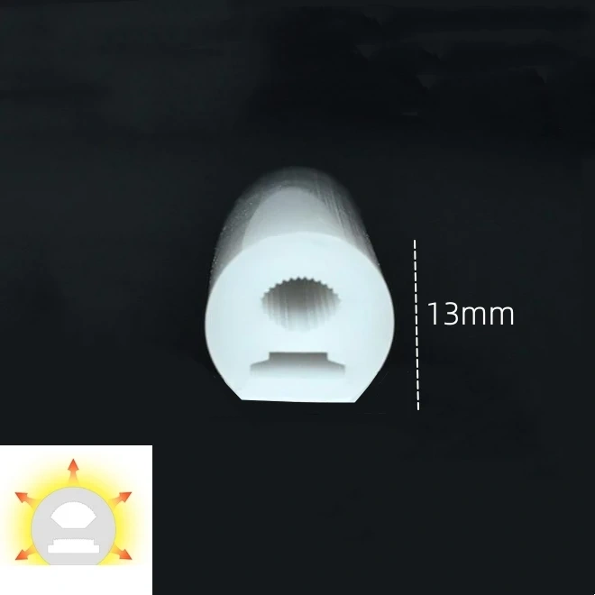 360° Glowing Round LED Neon Tube Rope Lamp Flexible Silicone Diffuser Channel WS2811 WS2812B Soft IP65 Outdoor Tape Strip Lights
