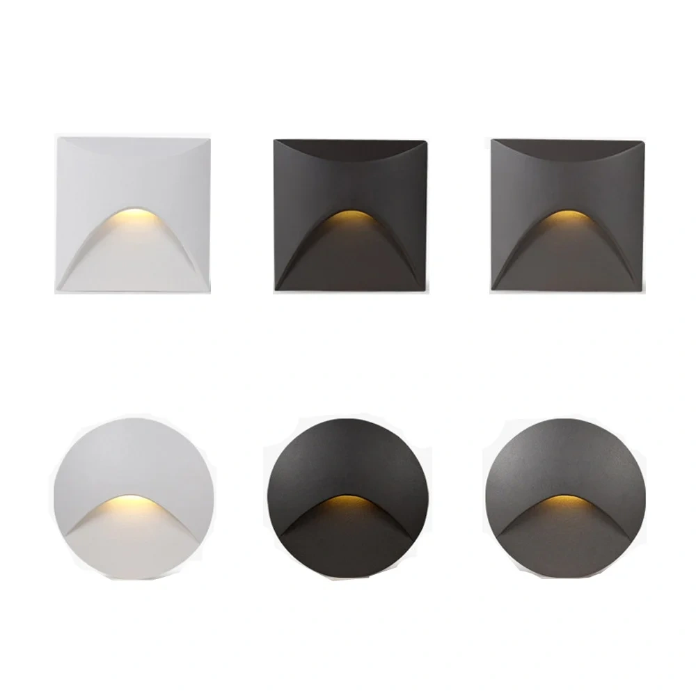 Outdoor Led Stair&Step Light 3W Waterproof Recessed Wall Corner Lamp For Home Landscape Pathway Stairway Garden Yard Footlight