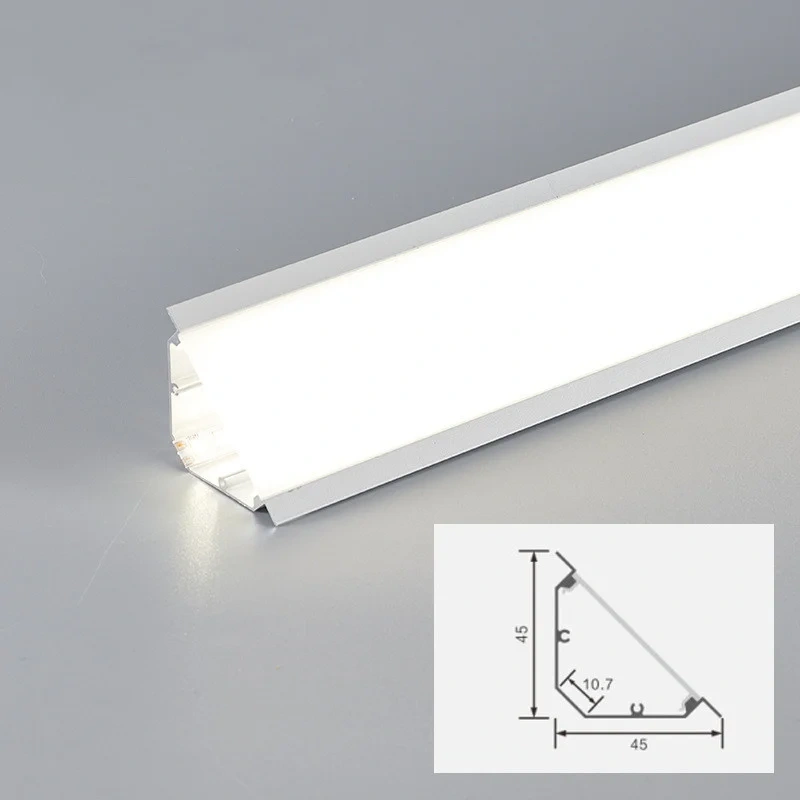 Ceiling Led Aluminum Profile Surface Mounted Wall Top Corner Decoration Indoor Atmosphere Lighting Linear Hard Bar Light Lamps