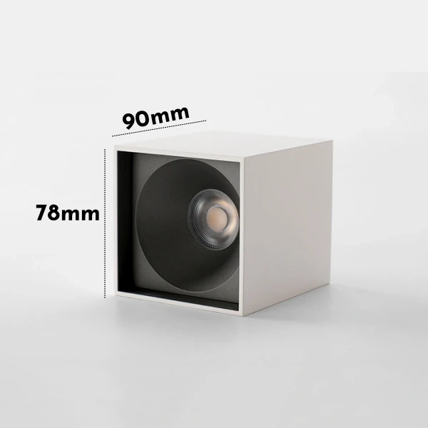 Anti-Glare Round/Square LED Downlight 7W/10W/12W Surface Mounted Dimmable COB Ceiling Light Gallery Office Spot Lighting Fixture