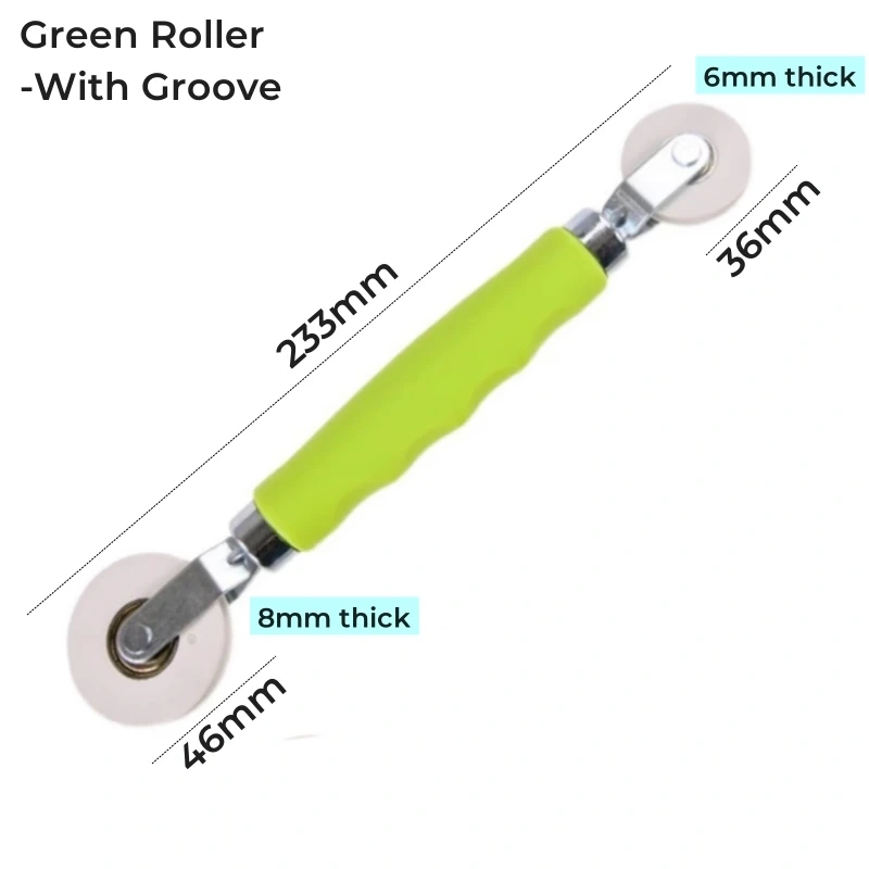 Rubber Wheel Handle Roller 6-8mm LED Strip Light Install Tool Aluminum Profile Silicone Tape Fix Hard Bar Lamp Mount Accessories