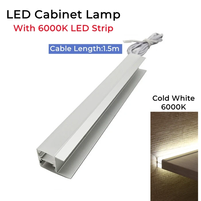 30/40/50cm LED Strip Cabinet Splint Lamps Hidden Doule Side Glow Aluminum Profiles 18mm Wood Board Layer Linear Bar Strip Lights