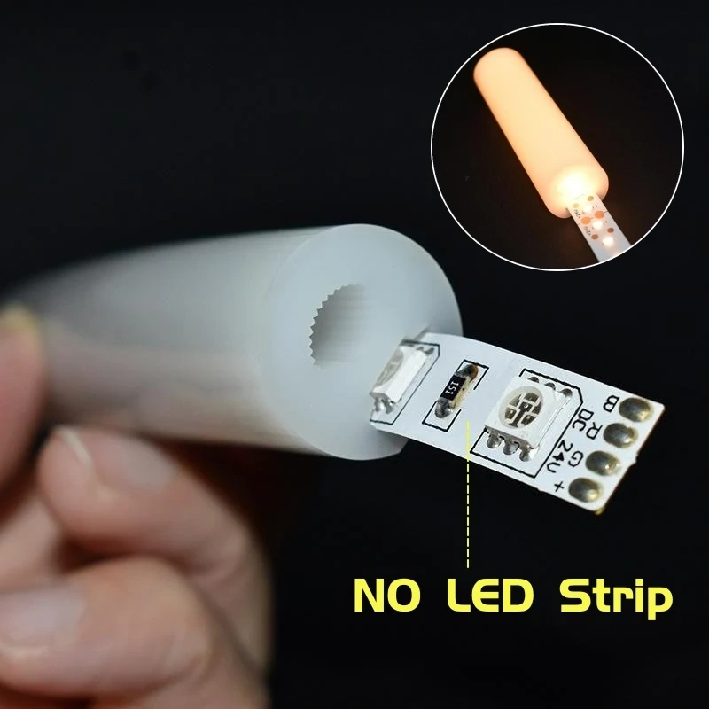 360° Glowing Round LED Neon Tube Rope Lamp Flexible Silicone Diffuser Channel WS2811 WS2812B Soft IP65 Outdoor Tape Strip Lights