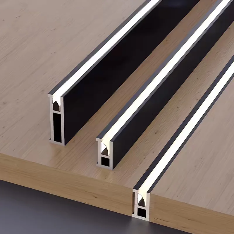Ultra-narrow Basebaord Aluminum Profile Recessed Hidden Led Skirting ...