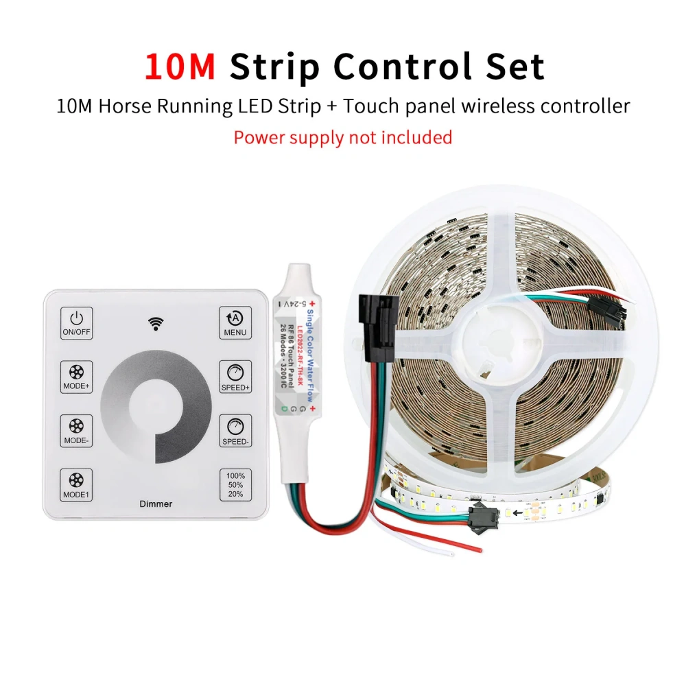10m WS2811 Running Water Flowing LED Strip Light SMD2835 Horse Race Pixel Addressable Flexible Linear Lamp Set 120LEDs/m DC24V