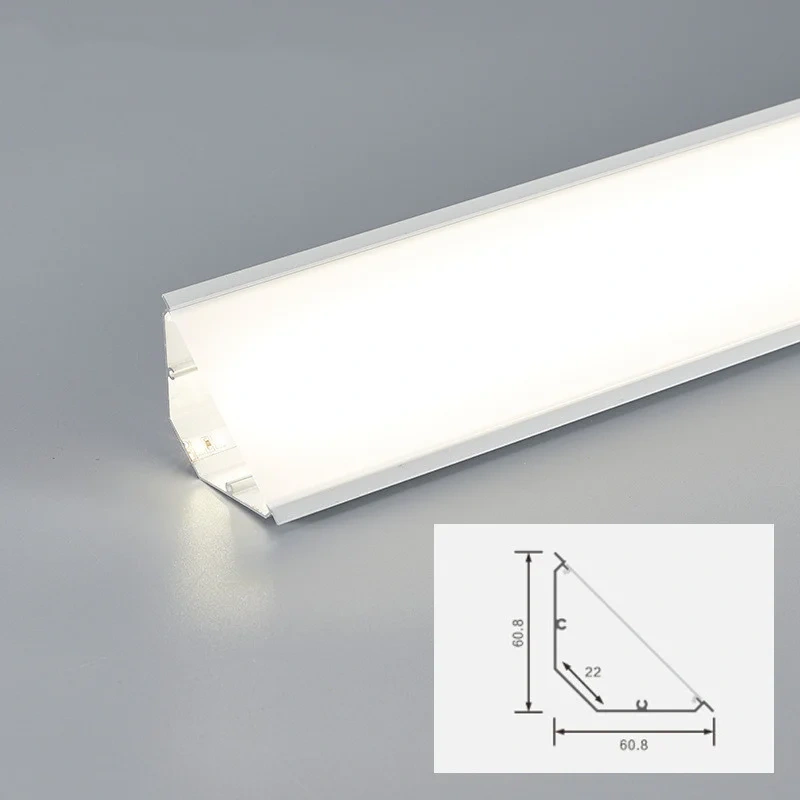 Ceiling Led Aluminum Profile Surface Mounted Wall Top Corner Decoration Indoor Atmosphere Lighting Linear Hard Bar Light Lamps
