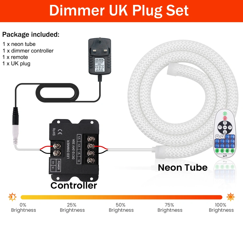Dimmable LED Neon Tube 360 Degree Round Reticulate Flexible Silicone Tape 240LEDs Waterproof LED Strip Light 12V 24V