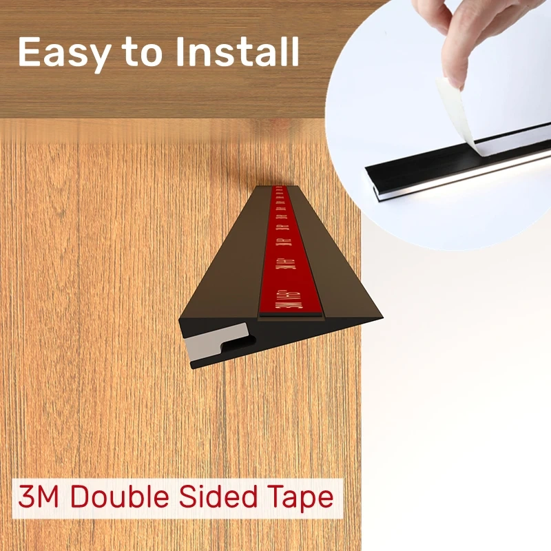 Invisible H7mm LED Oblique Beam Aluminum Profile Surface Mounted Ultra-thin Cabinet Layer Edge Shelf Panel Hard Bar Strip Lights