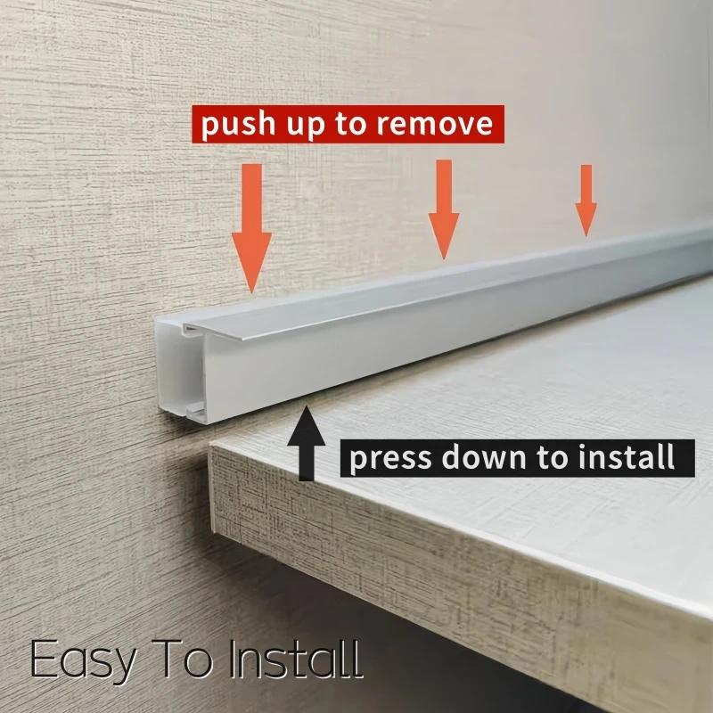 Recessed Splint LED Cabinet Shelf Lamp Aluminum Profile Up Down Glowing Channel Fit 18mm Wooden Board Edge Clip Bar Strip Lights