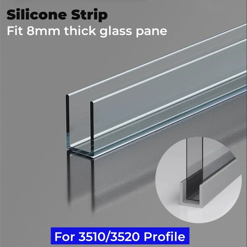 Bathroom Glass Board LED Aluminum Profile Embedded F-shaped Waterproof Channel Layer Shelf Splint Shower Cabinet Bar Strip Light