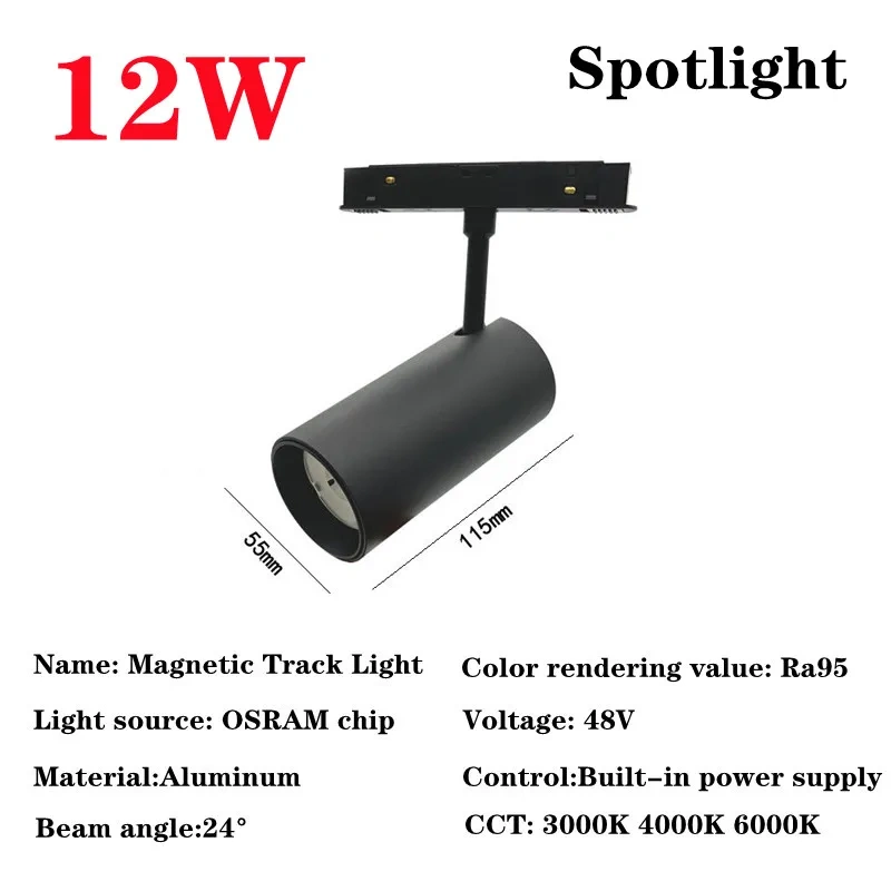 20 Modern Recessed Magnetic Track Lights design Led Lamp Magnetic Rail Ceiling System Indoor Track Lighting Spot Rail Spotlights