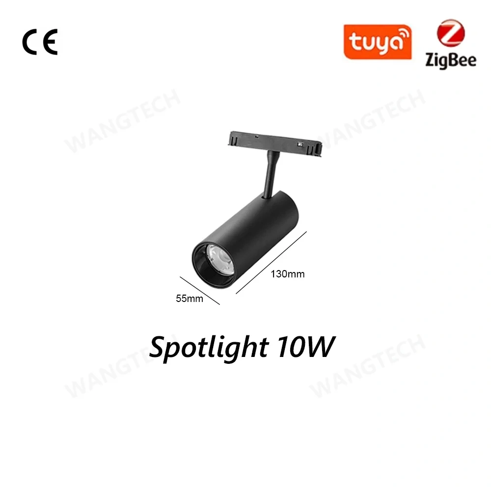 M20 Magnetic Track Light DC48V Aluminum Rail Led Flood Grille Spot Home Tuya Zigbee Assistant Alexa Or 3000/4000/6000K Black