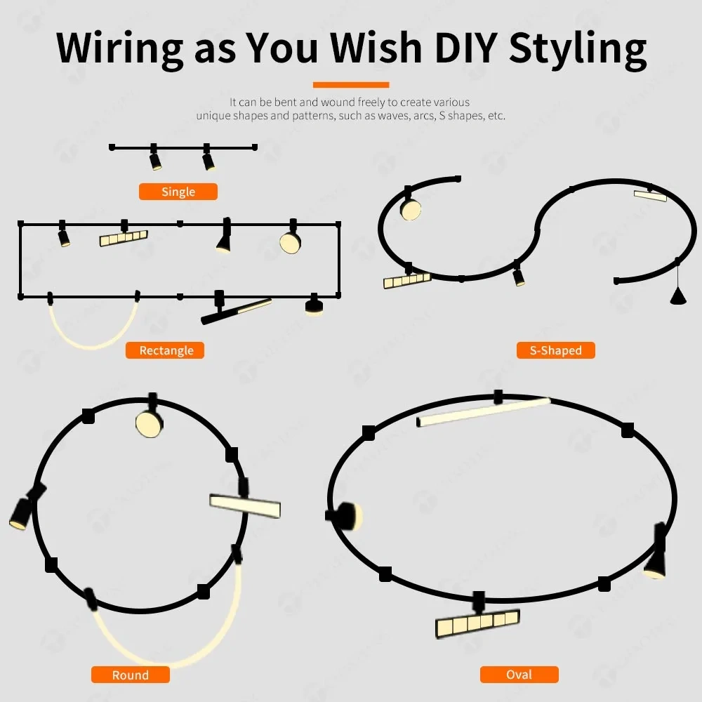 Suspended Magnet Track Belt COB Lighting System Magnetic Hanging Belt LED Track Light for Easy Installation Adjustable Spot Lamp