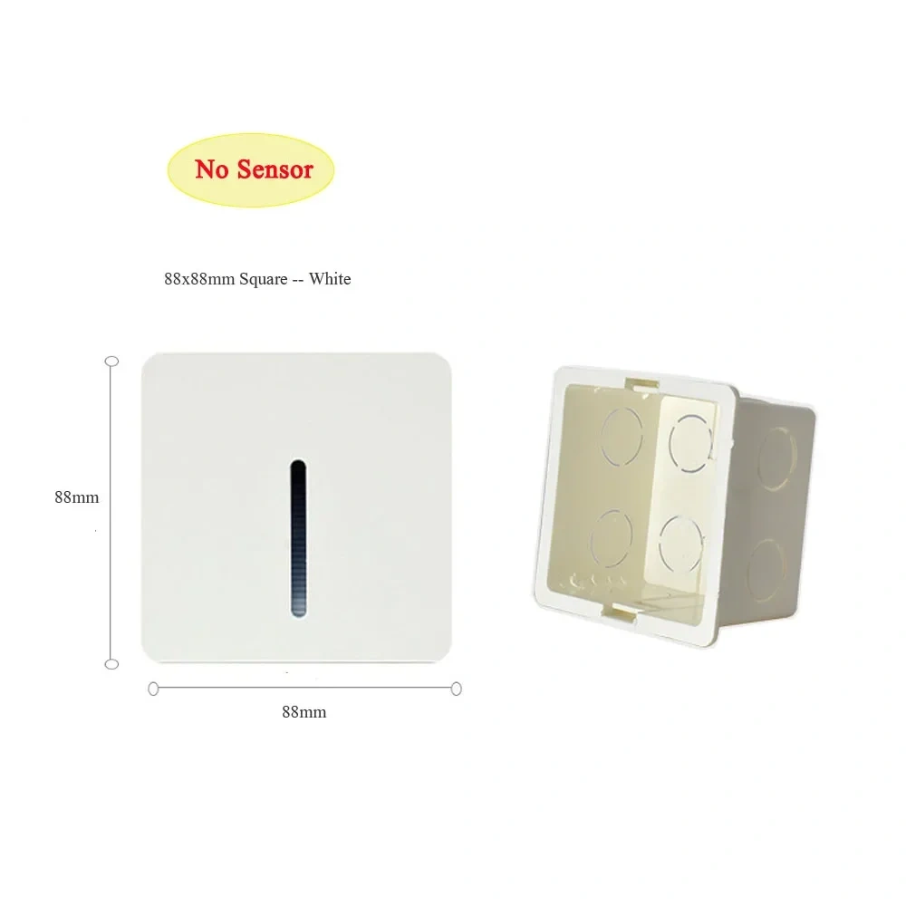 Wall Lamp Recessed Sensor Night Light for Living Room Step&Stair Foyer Bathroom Bedside 3W LED Indoor Lighting Fixture Mount Box