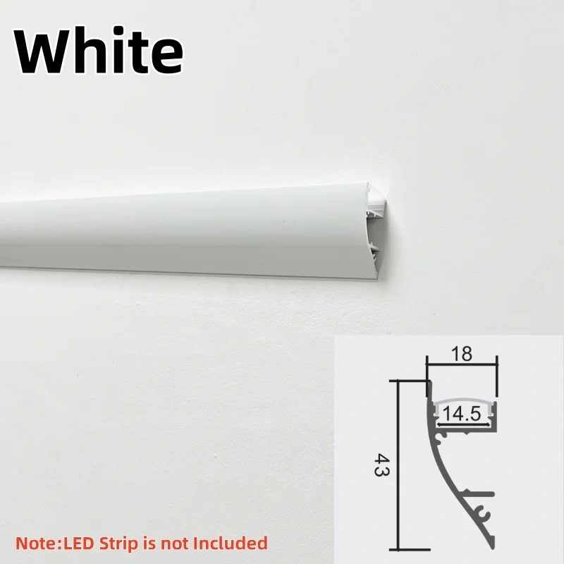 1M/2M Led Ceiling Aluminum Profile Surface Mount Upward and Downward Luminous Led Wall Washer for Corner Bedroom Living Room