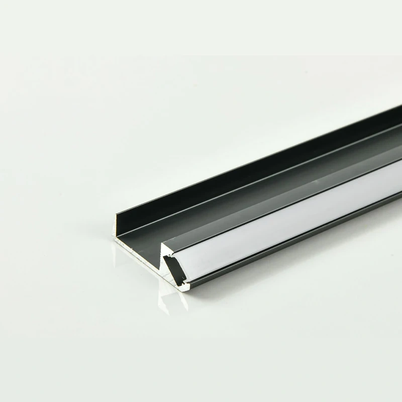 45° Oblique Cabinet Aluminum Profile 18mm Under Closet Light Led Hard Bar Strip For Bedroom Kitchen Recessed Bar Strip Light