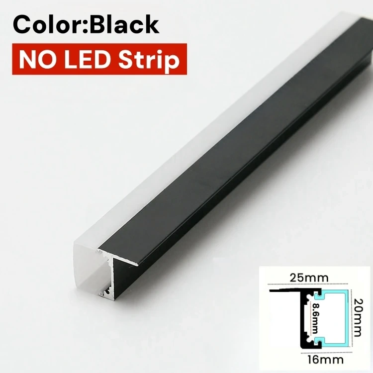 Recessed Splint LED Cabinet Shelf Lamp Aluminum Profile Up Down Glowing Channel Fit 18mm Wooden Board Edge Clip Bar Strip Lights
