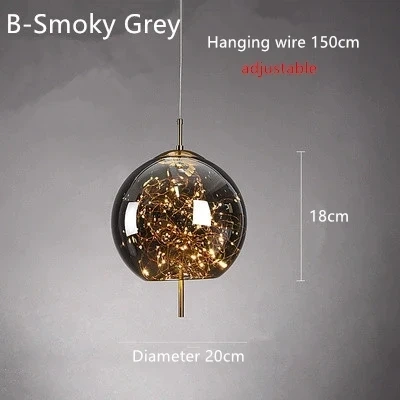 Modern Led Pendant Lamp Glass Ceiling Hanging Lights Fixture Luminaire Chandeliers Lustres Suspension Luminaire Bedroom Decor