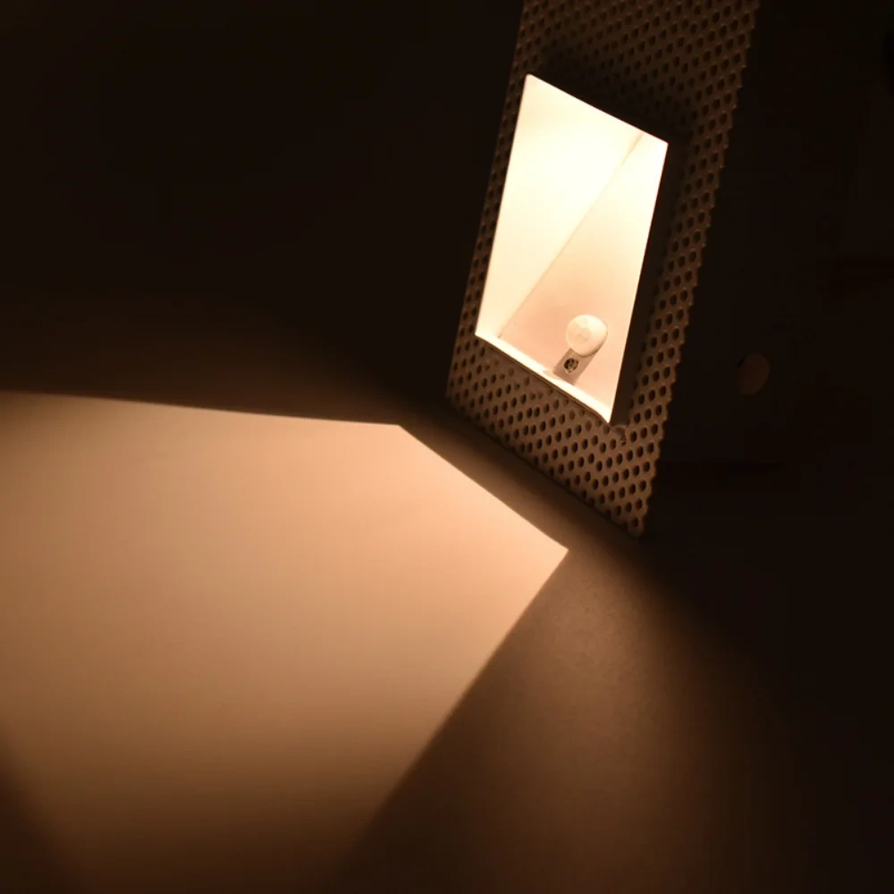 Embedded White& Black Wall Lamp PIR Motion Sensor Stair Case Light AC85-265V For Home Step Corridor Aisle Indoor Footlight 3W