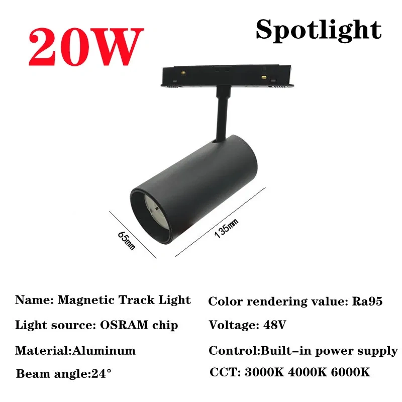 20 Modern Recessed Magnetic Track Lights design Led Lamp Magnetic Rail Ceiling System Indoor Track Lighting Spot Rail Spotlights