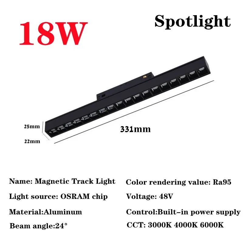 20 Modern Recessed Magnetic Track Lights design Led Lamp Magnetic Rail Ceiling System Indoor Track Lighting Spot Rail Spotlights
