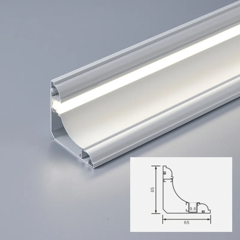 Ceiling Led Aluminum Profile Surface Mounted Wall Top Corner Decoration Indoor Atmosphere Lighting Linear Hard Bar Light Lamps