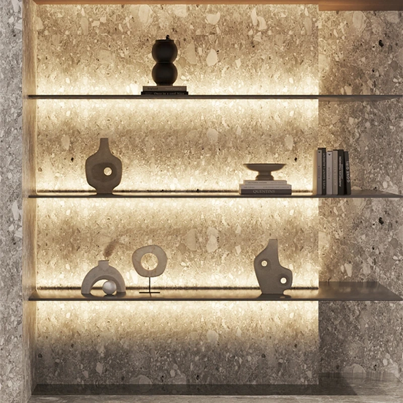 Ultra-fino LED Gabinete Camada Lâmpada, perfis de alumínio, recesso Up Down Backlight, Bar Faixa Luzes para Closet, vinho, estante, 18mm Board