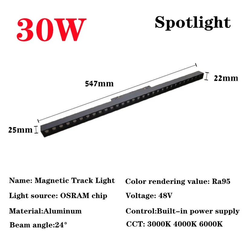 20 Modern Recessed Magnetic Track Lights design Led Lamp Magnetic Rail Ceiling System Indoor Track Lighting Spot Rail Spotlights