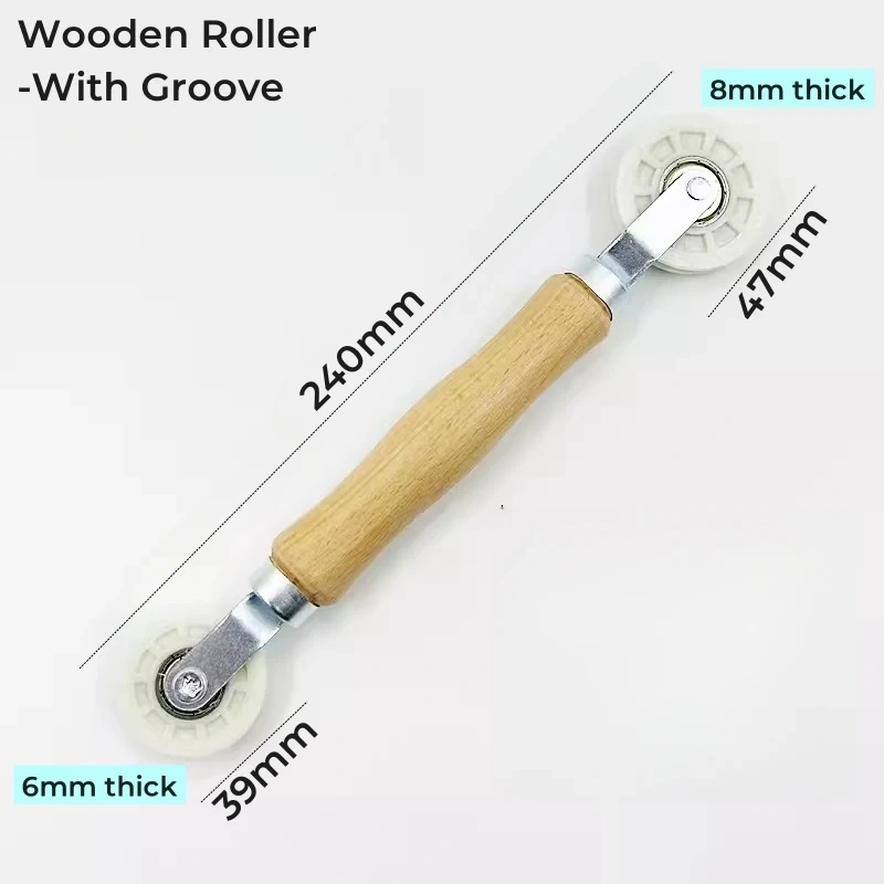 Rubber Wheel Handle Roller 6-8mm LED Strip Light Install Tool Aluminum Profile Silicone Tape Fix Hard Bar Lamp Mount Accessories