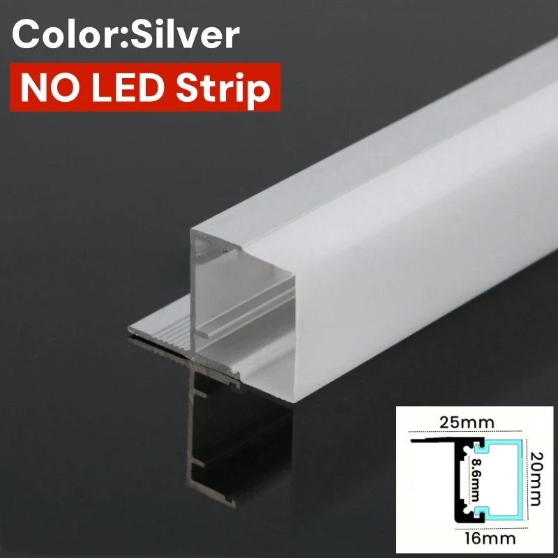 Recessed Splint LED Cabinet Shelf Lamp Aluminum Profile Up Down Glowing Channel Fit 18mm Wooden Board Edge Clip Bar Strip Lights