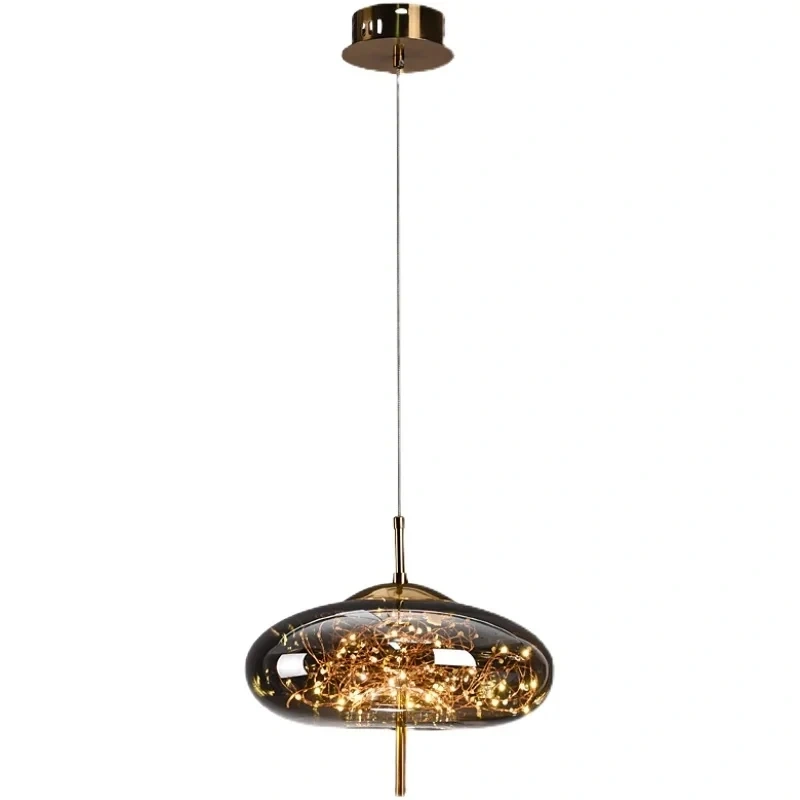 Modern Led Pendant Lamp Glass Ceiling Hanging Lights Fixture Luminaire Chandeliers Lustres Suspension Luminaire Bedroom Decor