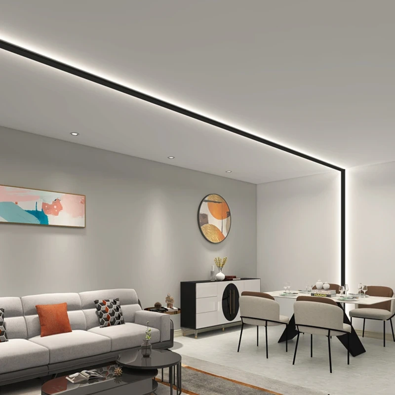 Surface Mounted Long Armrest Wall Lamp Staircase Hallway Lighting Simple Line Lamp Bedroom Light White Black Decorative Sconce