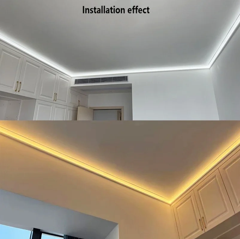 1M/2M Led Ceiling Aluminum Profile Surface Mount Upward and Downward Luminous Led Wall Washer for Corner Bedroom Living Room