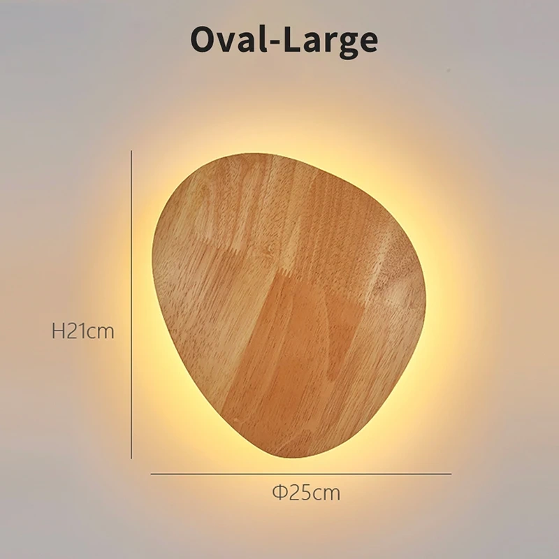 Nordic LED Wall Light Modern Original LED Circular Wooden Wall Light Personalized Bedside Bedroom Staircase Wall Hanging Light