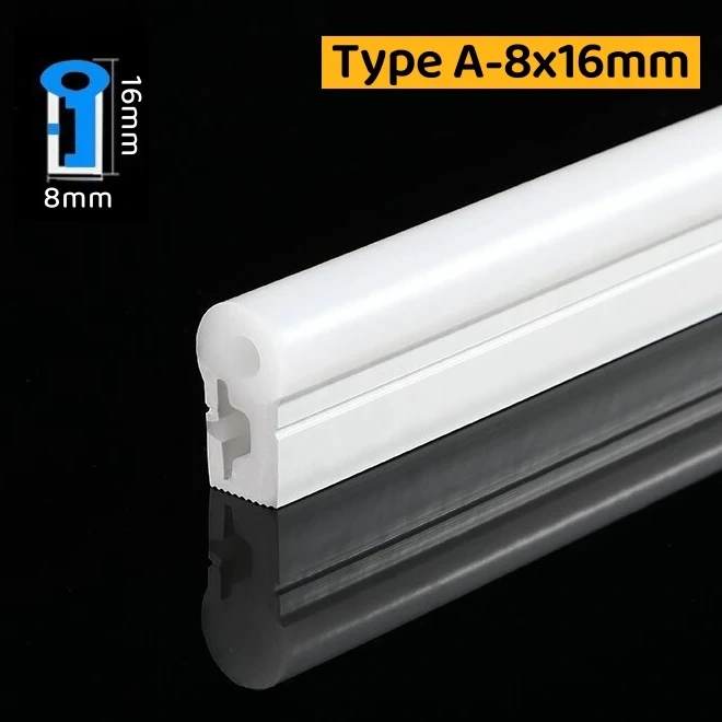 Embedded Flexible Neon Silicone Tube LED Rope Lamp Waterproof Diffuser Channel WS2811 WS2812B Outdoor Linear Ribbon Strip Lights