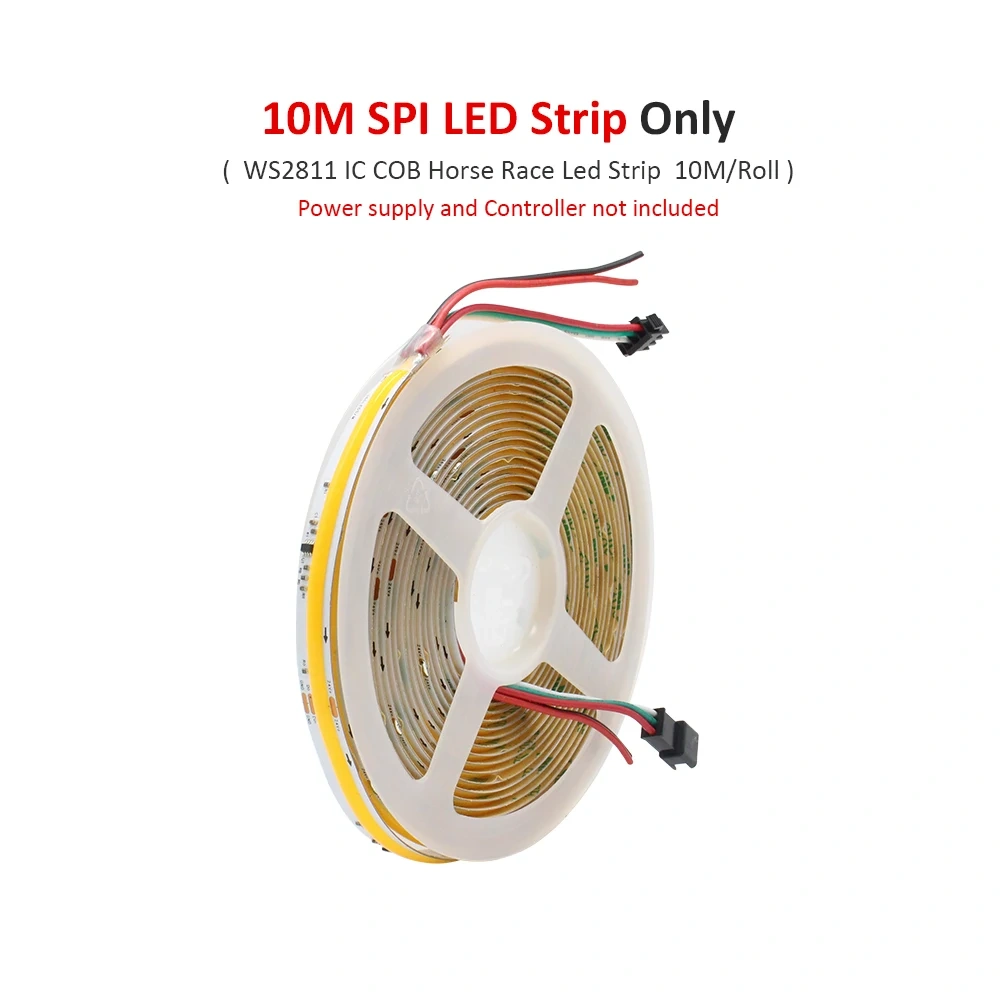 Corrida de cavalos água corrente cob luzes de tira led 24v 360leds/m ws2811 pixel fita lâmpada quente legal branco listra 2.4g rf controle remoto