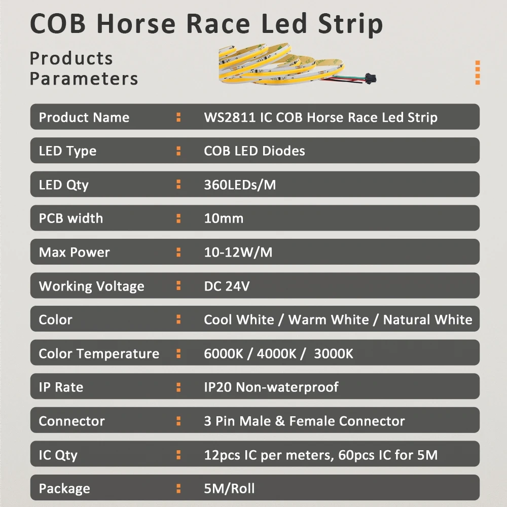 Corrida de cavalos água corrente cob luzes de tira led 24v 360leds/m ws2811 pixel fita lâmpada quente legal branco listra 2.4g rf controle remoto